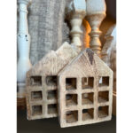 MUSE ΔΙΑΚΟΣΜΗΤΙΚΟ ΣΠΙΤΙ 12x3x18cm ΞΥΛΟ MANGO ΦΥΣΙΚΟ ΛΕΥΚΟ 023650 - Image 2