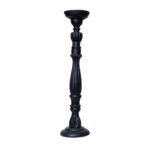 KENDAL ΚΗΡΟΠΗΓΙΟ 13x13x45cm ΞΥΛΟ MANGO ΜΑΥΡΟ 023676