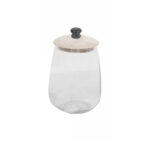 ACTIA ΔΟΧΕΙΟ ΑΠΟΘΗΚΕΥΣΗΣ ΜΕ ΚΑΠΑΚΙ 14x14x20cm ΓΥΑΛΙ WHITE WASHED ΞΥΛΟ 023726