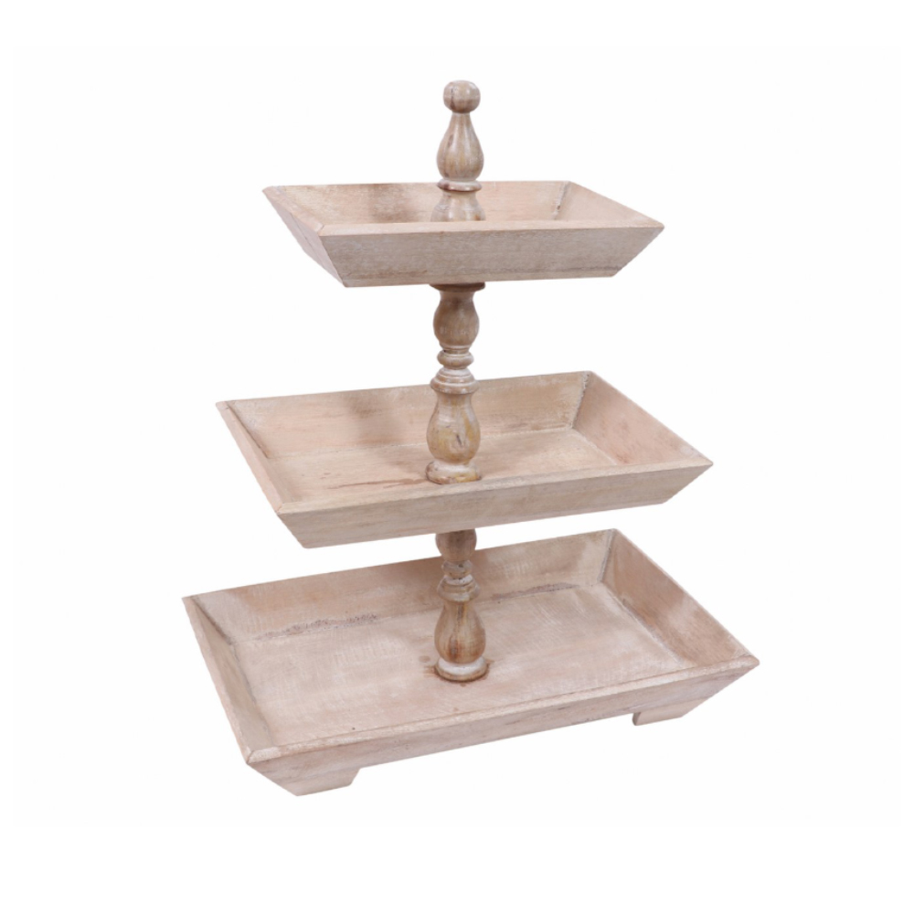 023753-5EBMB-first-_1 ORISHA ΟΡΝΤΕΒΙΕΡΑ 3 ΕΠΙΠΕΔΑ 50x31x60cm ΞΥΛΟ MANGO WHITE WASHED 023753 - Image 1