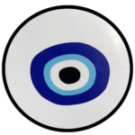 BLUE EYES ΔΙΣΚΟΣ ΔΙΑΚΟΣΜΗΣΗΣ 40x40x4cm MDF ΛΕΥΚΟ ΜΠΛΕ ΜΑΥΡΟ 024376