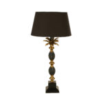 PINEAPPLE ΦΩΤΙΣΤΙΚΟ ΕΠΙΤΡΑΠΕΖΙΟ 30x30x57cm ΑΛΟΥΜΙΝΙΟ ΧΡΥΣΟ ΑΝΤΙΚΕ ΜΑΥΡΟ ΥΦΑΣΜΑ 024421