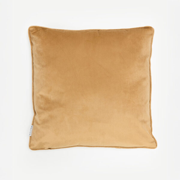 FAMA ΔΙΑΚΟΣΜΗΤΙΚΟ ΜΑΞΙΛΑΡΙ 45x45cm ΒΕΛΟΥΔΟ CARAMEL ΧΡΥΣΟ 025331 - Image 2
