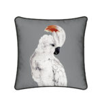 COCKATOO ΔΙΑΚΟΣΜΗΤΙΚΟ ΜΑΞΙΛΑΡΙ 45x45cm ΒΕΛΟΥΔΟ ΓΚΡΙ ΛΕΥΚΟ ΜΑΥΡΟ 025598
