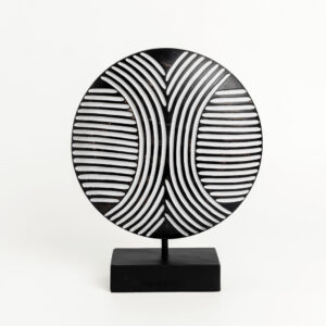 MOTI ΔΙΑΚΟΣΜΗΤΙΚΟ TOTEM 25x7x30cm POLYRESIN ΜΑΥΡΟ ΛΕΥΚΟ 025816