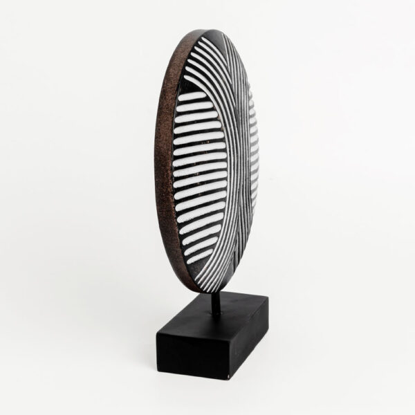 MOTI ΔΙΑΚΟΣΜΗΤΙΚΟ TOTEM 25x7x30cm POLYRESIN ΜΑΥΡΟ ΛΕΥΚΟ 025816 - Image 2