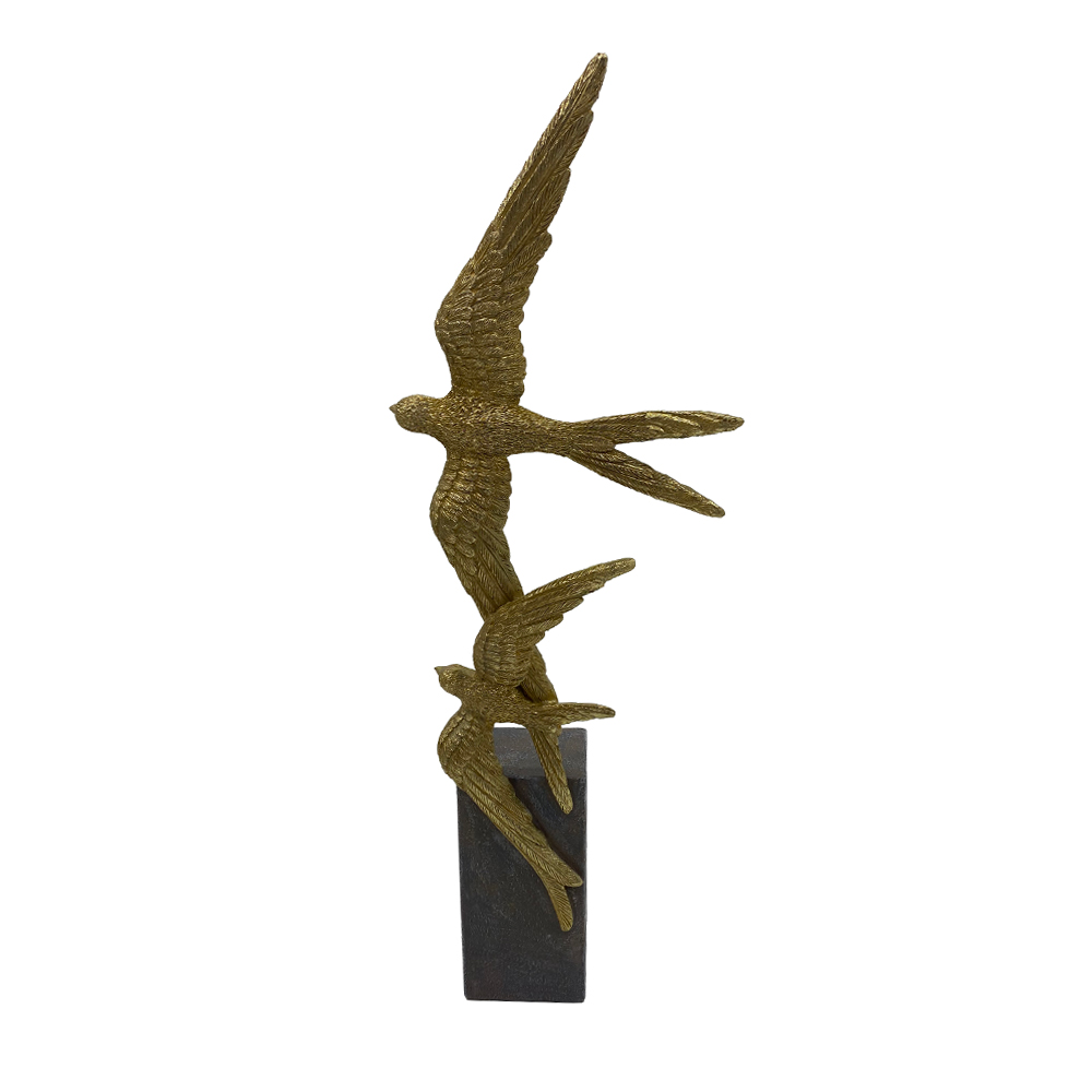 025832-KND2N-first-_1 BONNET ΔΙΑΚΟΣΜΗΤΙΚΟ TOTEM 14x8x41cm POLYRESIN ΧΡΥΣΟ ΓΚΡΙ 025832 - Image 1