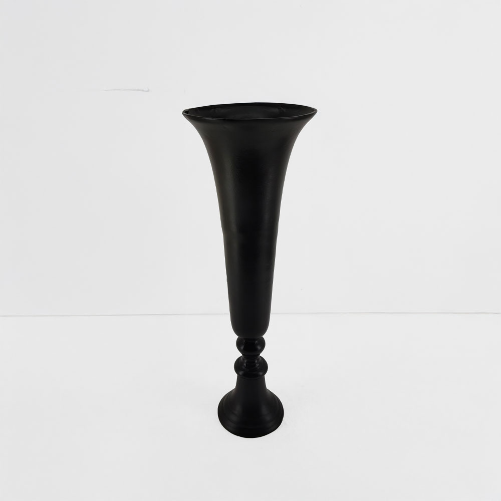 026006-yfQDz-first-_1 FLORES ΒΑΖΟ 19x19x55cm ΑΛΟΥΜΙΝΙΟ ΜΑΥΡΟ 026006 - Image 1