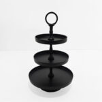 SERVIR ΟΡΝΤΕΒΙΕΡΑ 3 ΕΠΙΠΕΔΑ 20x20x35cm ΑΛΟΥΜΙΝΙΟ ΜΑΥΡΟ 026007