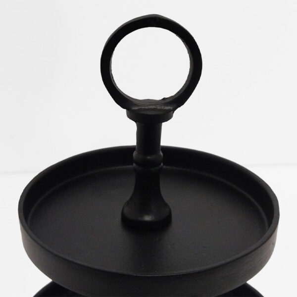 SERVIR ΟΡΝΤΕΒΙΕΡΑ 3 ΕΠΙΠΕΔΑ 20x20x35cm ΑΛΟΥΜΙΝΙΟ ΜΑΥΡΟ 026007 - Image 2