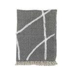 SAGA ΡΙΧΤΑΡΙ ΔΙΑΚΟΣΜΗΤΙΚΟ 130x170cm ΒΑΜΒΑΚΙ ΛΕΥΚΟ ΜΑΥΡΟ POLYESTER 026023