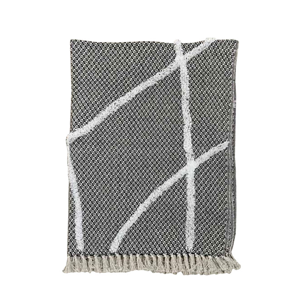 026024-QDadK-first-_1 SAGA ΡΙΧΤΑΡΙ ΔΙΑΚΟΣΜΗΤΙΚΟ 180x240cm ΒΑΜΒΑΚΙ ΛΕΥΚΟ ΜΑΥΡΟ POLYESTER 026024 - Image 1