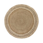 HARTU ΧΑΛΙ ΣΑΛΟΝΙΟΥ ΣΤΡΟΓΓΥΛΟ 150x150cm ΓΙΟΥΤΑ ΦΥΣΙΚΟ ΛΕΥΚΟ 026042