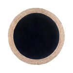 RAMI ΧΑΛΙ ΣΑΛΟΝΙΟΥ ΣΤΡΟΓΓΥΛΟ 150x150cm ΓΙΟΥΤΑ ΜΑΥΡΟ ΦΥΣΙΚΟ 026045