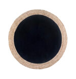 RAMI ΧΑΛΙ ΣΑΛΟΝΙΟΥ ΣΤΡΟΓΓΥΛΟ 150x150cm ΓΙΟΥΤΑ ΜΑΥΡΟ ΦΥΣΙΚΟ 026045