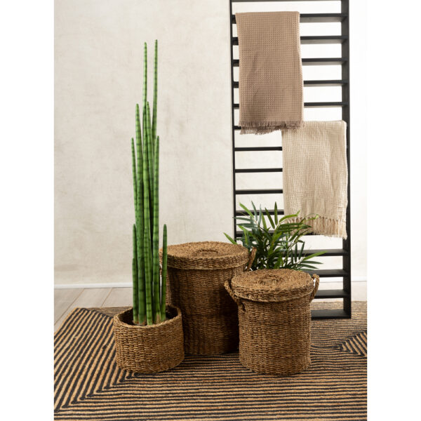 MAMBA ΧΑΛΙ ΣΑΛΟΝΙΟΥ 210x140cm ΓΙΟΥΤΑ ΦΥΣΙΚΟ ΜΑΥΡΟ 026047 - Image 3