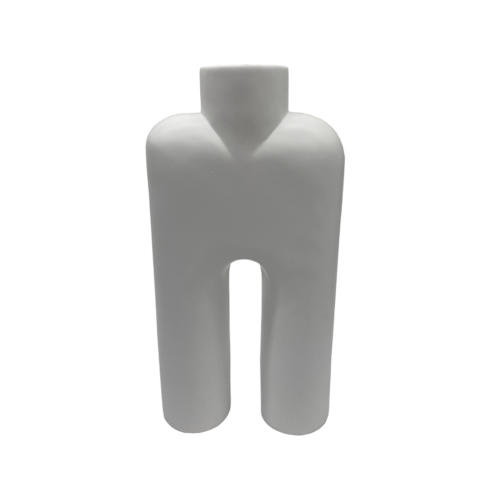 026098-v8w8x-first-_1 MORP ΒΑΖΟ 15x6x24cm POLYRESIN ΛΕΥΚΟ 026098 - Image 1