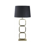 NELIO ORO ΦΩΤΙΣΤΙΚΟ ΕΠΙΤΡΑΠΕΖΙΟ 83cm ΣΙΔΕΡΟ ΧΡΥΣΟ ΜΑΥΡΟ 026659