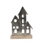 ALDEA ΔΙΑΚΟΣΜΗΤΙΚΟ ΣΠΙΤΙ 18x6x28cm ΑΛΟΥΜΙΝΙΟ ΑΣΗΜΙ ΦΥΣΙΚΟ ΞΥΛΟ 026723