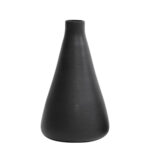 ESANA ΒΑΖΟ 14x14x25cm ΓΥΑΛΙ ΜΑΥΡΟ 026748