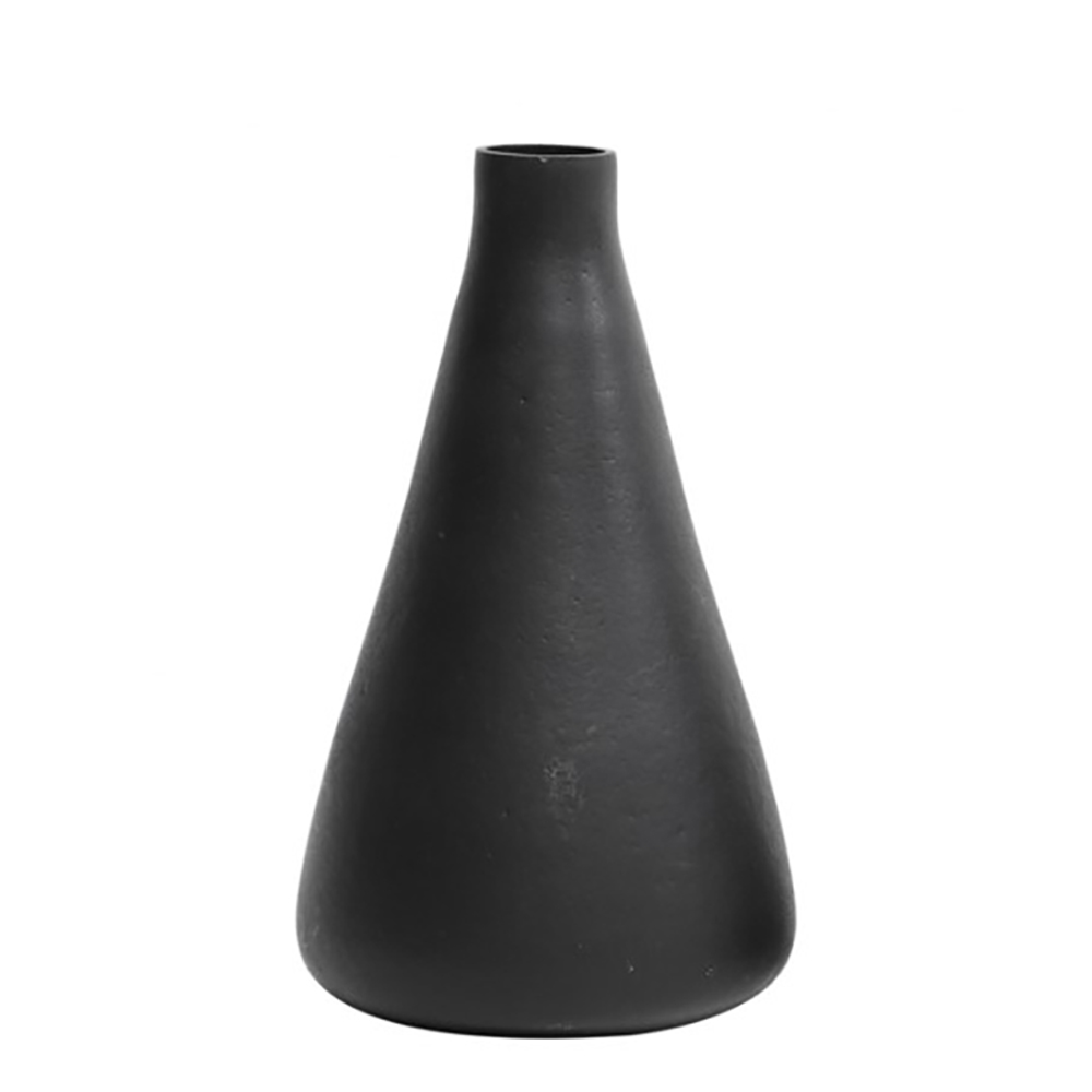 026748-XUXYq-first-_1 ESANA ΒΑΖΟ 14x14x25cm ΓΥΑΛΙ ΜΑΥΡΟ 026748 - Image 1