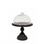 FONCE ΚΟΥΠ ΜΕ ΚΑΠΑΚΙ 21x21x36cm ΞΥΛΟ ΜΑΥΡΟ ΔΙΑΦΑΝΟ ΓΥΑΛΙ 026762