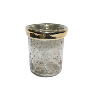 QUEMAR ΒΑΣΗ ΡΕΣΩ 10x10x10cm ΓΥΑΛΙ ΔΙΑΦΑΝΟ ΧΡΥΣΟ ΑΛΟΥΜΙΝΙΟ 026992