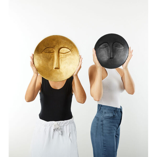 FACE DECO ΤΟΙΧΟΥ 30x30x6cm ΑΛΟΥΜΙΝΙΟ ΜΑΥΡΟ ROUGH 027109 - Image 2