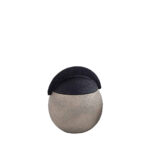 GRIZIO ΒΑΖΟ ΜΕ ΚΑΠΑΚΙ 15x15x19cm ΑΛΟΥΜΙΝΙΟ MUD TEXTURED ΜΑΥΡΟ TEXTURED 027113