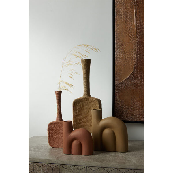 FORMAS ΒΑΖΟ ΒΑΖΟ 13x5x32cm ΑΛΟΥΜΙΝΙΟ BEIGE ROUGH 027124 - Image 2