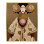 NORI ΠΙΝΑΚΑΣ ΔΙΑΚΟΣΜΗΣΗΣ 80x100x5cm ΚΑΜΒΑΣ ΠΟΛΥΧΡΩΜΟ ΞΥΛΟ ΧΡΥΣΟ 027158