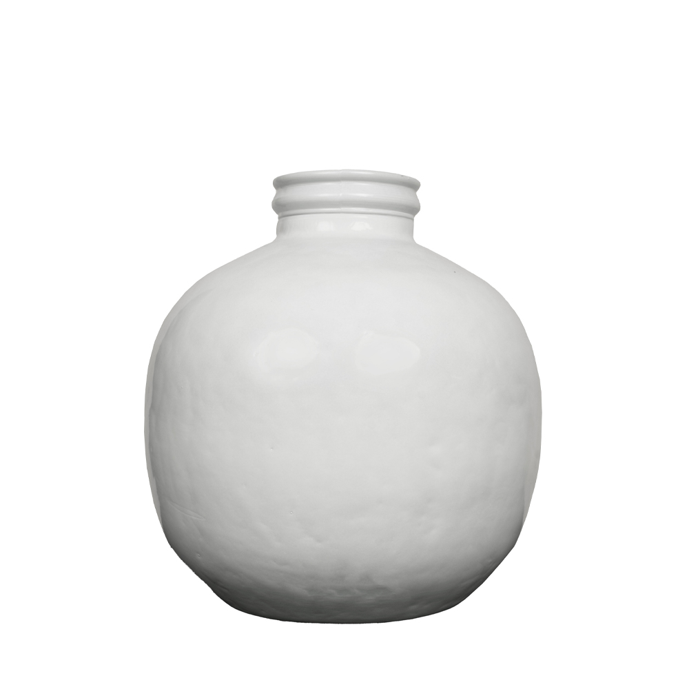 027202-wVdtr-first-_1 ICE AGE ΒΑΖΟ 32x32x35cm ΑΝΑΚΥΚΛΩΜΕΝΟ ΓΥΑΛΙ ΛΕΥΚΟ 027202 - Image 1