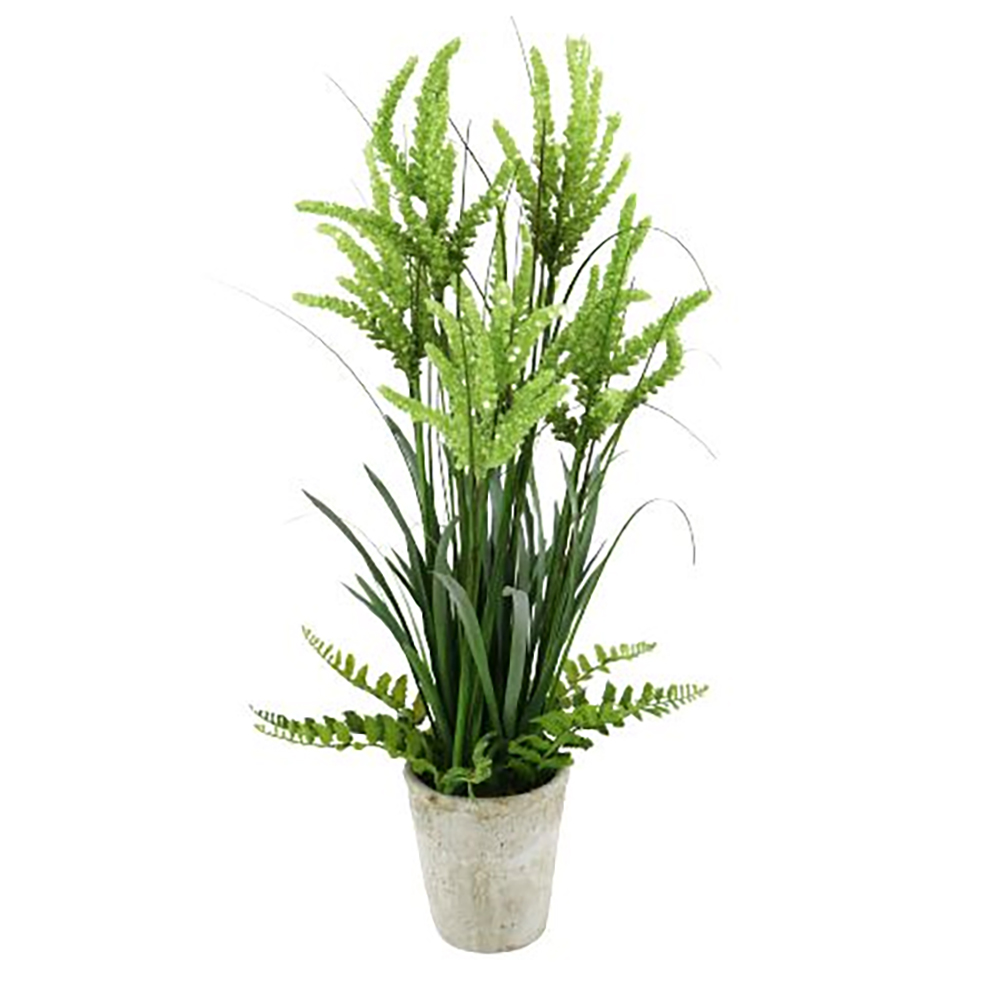 027236-wEa7k-first-_1 TARRIETA ΦΥΤΟ ΤΕΧΝΗΤΟ ΣΕ ΓΛΑΣΤΡΑ 28x25x74cm PVC ΠΡΑΣΙΝΟ ΜΠΕΖ PE 027236 - Image 1