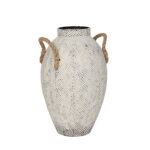 CUPI ΒΑΖΟ 20x20x33cm ΜΕΤΑΛΛΟ ΛΕΥΚΟ 027245