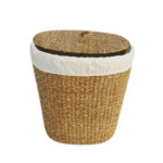 NEREA OVAL ΚΑΛΑΘΙ ΜΕ ΚΑΠΑΚΙ 50x50x50cm SEAGRASS ΦΥΣΙΚΟ ΛΕΥΚΟ ΒΑΜΒΑΚΙ 027379