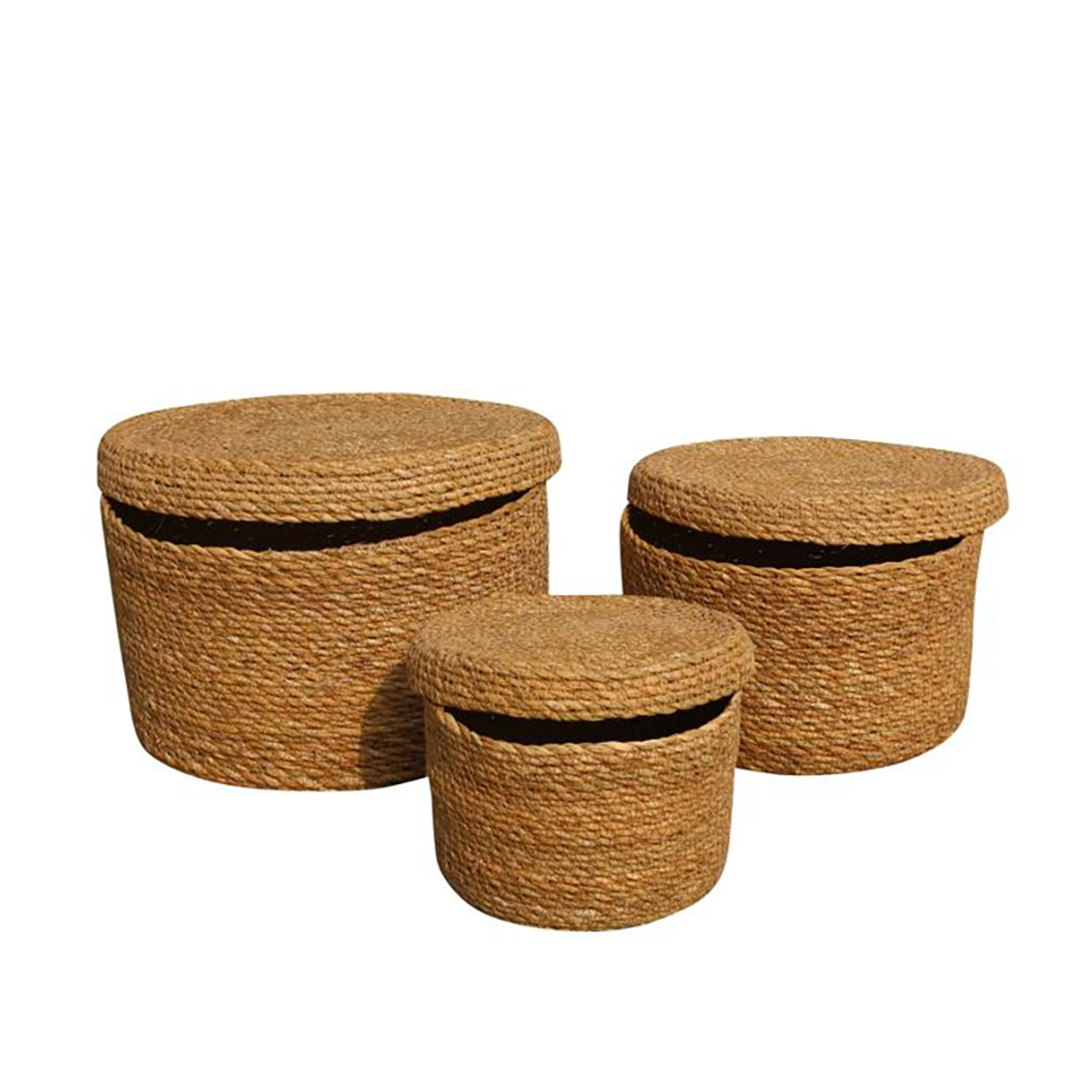 027387-bBBZY-first-_1 DEL MAR BOX ΚΟΥΤΙ ΑΠΟΘΗΚΕΥΣΗΣ SET 3ΤΜΧ 25x225x14cm SEAGRASS ΦΥΣΙΚΟ 027387 - Image 1