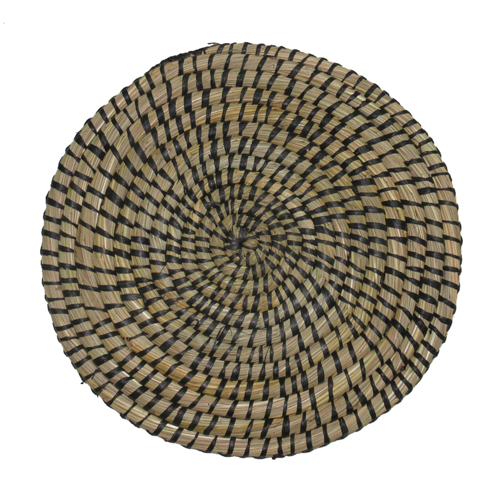 027439-TbpD9-first-_1 KENYA ΣΟΥΠΛΑ 35x35x1cm KANSGRASS ΦΥΣΙΚΟ ΜΑΥΡΟ PVC 027439 - Image 1