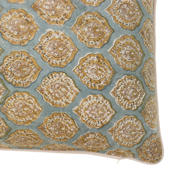 VENETIAN ΔΙΑΚΟΣΜΗΤΙΚΟ ΜΑΞΙΛΑΡΙ 40x60cm ΒΑΜΒΑΚΙ AQUA ΧΡΥΣΟ ΒΙΣΚΟΖΗ 027905 - Image 3