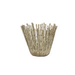 REED 23,5 ΒΑΖΟ 28x28x24cm ΑΛΟΥΜΙΝΙΟ ΧΡΥΣΟ ANTIQUE 027928