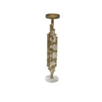 REED 49,5 ΚΗΡΟΠΗΓΙΟ 10x10x50cm ΑΛΟΥΜΙΝΙΟ ΧΡΥΣΟ ANTIQUE ΛΕΥΚΟ ΜΑΡΜΑΡΟ 027936