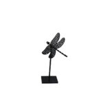LIBELLULA ΔΙΑΚΟΣΜΗΤΙΚΟ ΛΙΒΕΛΛΟΥΛΑ 21x18x34cm ΑΛΟΥΜΙΝΙΟ ΜΑΥΡΟ ΜΕΤΑΛΛΟ 027964