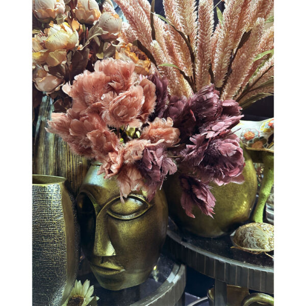 LAUREL DOE ΚΛΑΔΙ ΤΕΧΝΗΤΟ ΜΕ ΦΤΕΡΑ 54cm ΦΤΕΡΟ ΜΠΕΖ 027979 - Image 2