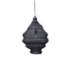 RUCHE ΦΩΤΙΣΤΙΚΟ ΟΡΟΦΗΣ 35x35x40cm ΜΕΤΑΛΛΟ ΜΑΥΡΟ 028228