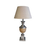 AMABLE ΦΩΤΙΣΤΙΚΟ ΕΠΙΤΡΑΠΕΖΙΟ 15x15x62cm ΑΛΟΥΜΙΝΙΟ ΑΣΗΜΙ ΦΥΣΙΚΟ ΞΥΛΟ ΜΠΕΖ 028233