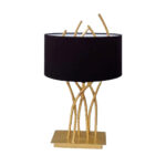 ZOTIC ΦΩΤΙΣΤΙΚΟ ΕΠΙΤΡΑΠΕΖΙΟ 15x15x55cm ΜΕΤΑΛΛΟ ΧΡΥΣΟ ΒΕΛΟΥΔΟ ΜΑΥΡΟ 028236