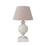 DAMIAN ΦΩΤΙΣΤΙΚΟ ΕΠΙΤΡΑΠΕΖΙΟ 17x17x60cm ΞΥΛΟ ΛΕΥΚΟ ΑΝΤΙΚΕ ΥΦΑΣΜΑ ΜΠΕΖ 028240