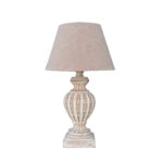 EMERIC ΦΩΤΙΣΤΙΚΟ ΕΠΙΤΡΑΠΕΖΙΟ 13x13x48cm ΞΥΛΟ ΛΕΥΚΟ ΑΝΤΙΚΕ ΥΦΑΣΜΑ ΜΠΕΖ 028241