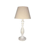 FELICE ΦΩΤΙΣΤΙΚΟ ΕΠΙΤΡΑΠΕΖΙΟ 15x15x60cm ΞΥΛΟ ΛΕΥΚΟ ΑΝΤΙΚΕ ΥΦΑΣΜΑ ΜΠΕΖ 028242