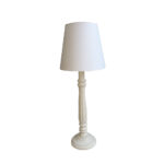 ORIANNE ΦΩΤΙΣΤΙΚΟ ΕΠΙΤΡΑΠΕΖΙΟ 11x11x49cm ΞΥΛΟ ΛΕΥΚΟ ΑΝΤΙΚΕ ΥΦΑΣΜΑ ΛΕΥΚΟ 028244