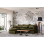 TORKEL ΦΩΤΙΣΤΙΚΟ ΕΠΙΔΑΠΕΔΙΟ 35x35x150cm ΞΥΛΟ ΚΑΦΕ ΥΦΑΣΜΑ ΜΑΥΡΟ 028250 - Image 2